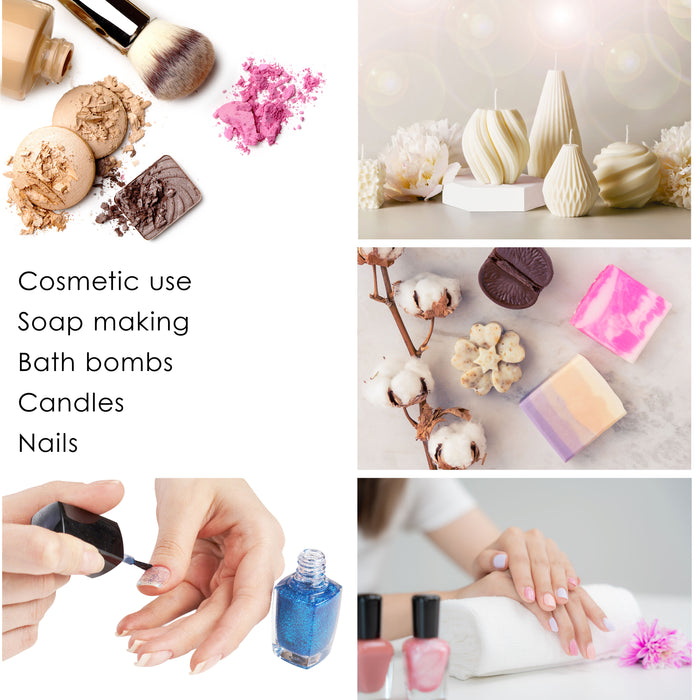 Jewelescent Mica Pearl Pigment Powder Kit, 5 Interference Colors, 3.5 oz (100g) Pouches - Cosmetic Grade, Epoxy Resin Color Pigment, Mica Powder for Resin, Soap, Slime, Candle Dye, Art