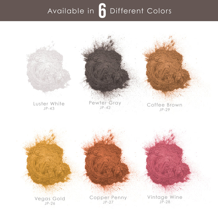 Jewelescent Mica Pearl Pigment Powder Kit, 6 Metal Tones Colors, 3.5 oz (100g) Pouches - Cosmetic Grade, Epoxy Resin Color Pigment, Mica Powder for Resin, Soap, Slime, Candle Dye, Art