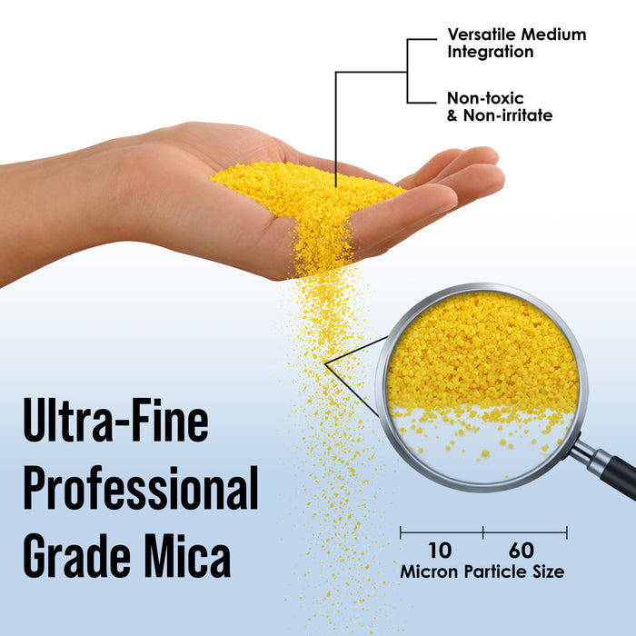 Jewelescent Mica Pearl Pigment Powder Kit, 6 Ultra Bright Colors, 3.5 oz (100g) Pouches - Cosmetic Grade, Epoxy Resin Color Pigment, Mica Powder for Resin, Soap, Slime, Candle Dye, Art