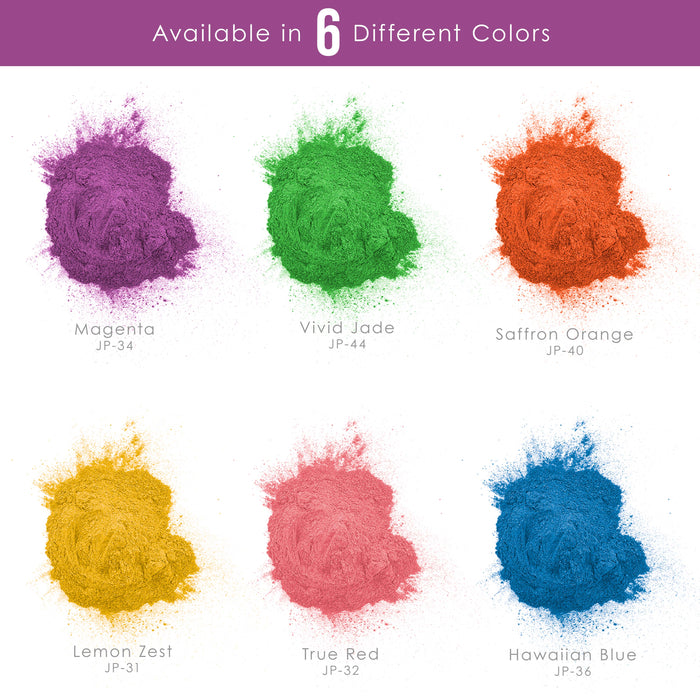 Jewelescent Mica Pearl Pigment Powder Kit, 6 Ultra Bright Colors, 3.5 oz (100g) Pouches - Cosmetic Grade, Epoxy Resin Color Pigment, Mica Powder for Resin, Soap, Slime, Candle Dye, Art