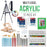 U.S. Art Supply 72-Piece Artist Acrylic Painting Set with Aluminum Field Easel, Wood Table Easel, 24 Acrylic Paint Colors, 34 Brushes, 8 Canvases, Pad