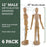 Wood 12" Artist Drawing Manikin Articulated Mannequin with Base and Flexible Body - Perfect For Drawing the Human Figure (12" Male) Pack of 6 Manikins