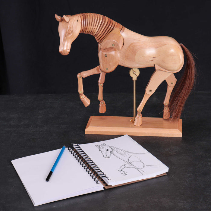 Wooden 16" Horse Artist Drawing Manikin Articulated Mannequin