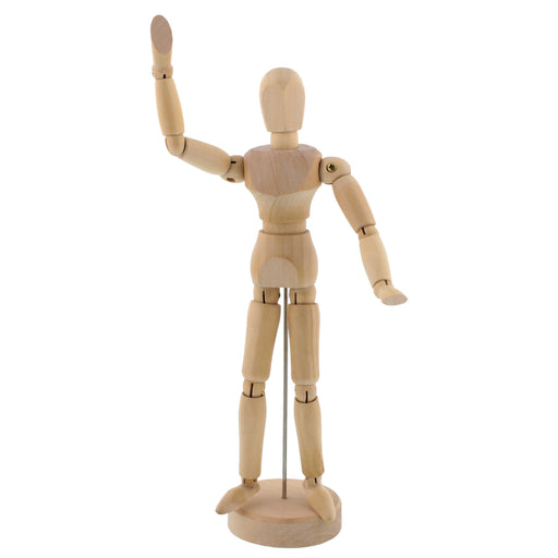 Wood Artist Drawing Manikin Articulated Mannequin with Base and Flexible Body - Perfect For Drawing the Human Figure (5" Male)