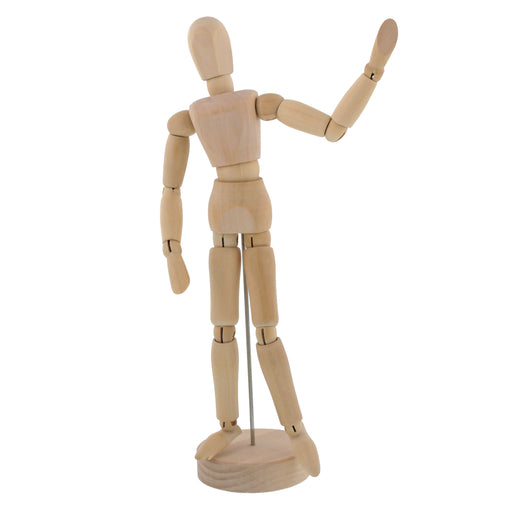 Wood 8" Artist Drawing Manikin Articulated Mannequin with Base and Flexible Body - Perfect For Drawing the Human Figure (8" Female)