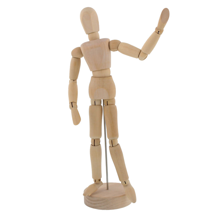 Wood 8" Artist Drawing Manikin Articulated Mannequin with Base and Flexible Body - Perfect For Drawing the Human Figure (8" Female)