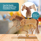 8" Wooden Horse Manikin Posable Figure for Drawing - Articulated Mannequin with Base and Flexible Body for Drawing The Equine Figure