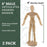 Wood 8" Artist Drawing Manikin Articulated Mannequin with Base and Flexible Body - Perfect For Drawing the Human Figure (8" Male) Pack of 2 Manikins