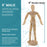 U.S. Art Supply 8" Wooden Male Manikin Posable Figure for Drawing (6 Pack) - Articulated Mannequin with Base and Flexible Body for Drawing The Human Figure