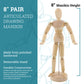 8" Wooden Male & Female Manikin Posable Figures for Drawing - Articulated Mannequin with Base and Flexible Body for Drawing The Human Figure