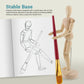 8" Wooden Male & Female Manikin Posable Figures for Drawing - Articulated Mannequin with Base and Flexible Body for Drawing The Human Figure