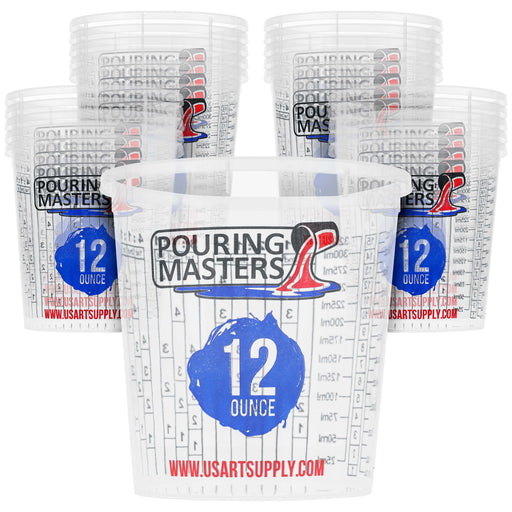 Paint Mixing Scale 12-Pack Of 8 Oz (1/2 Pint) Mixing Cups With Calibrated Ratio Markings - For Paint, Epoxy, Resin Paint Measuring Cups - Foto 2