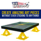 Yellow Cone Canvas and Cabinet Door Risers - Acrylic and Epoxy Pouring Paint Canvas Support Stands (Pack of 50)