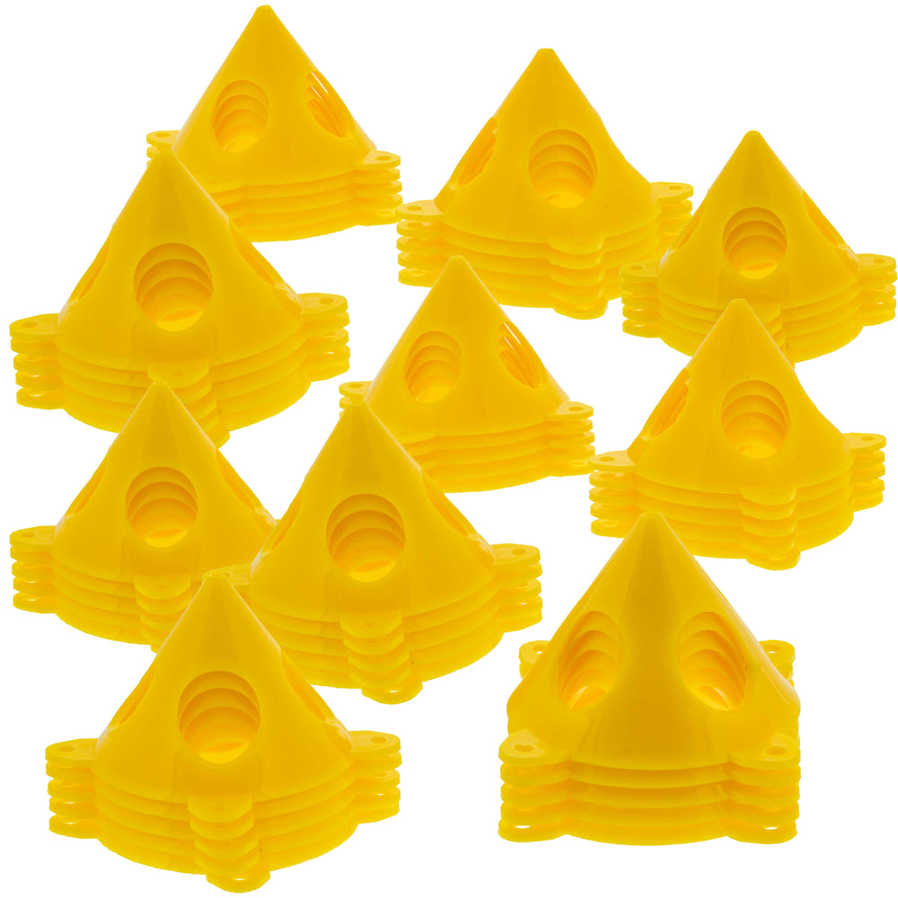 Yellow Cone Canvas and Cabinet Door Risers - Acrylic and Epoxy Pouring Paint Canvas Support Stands (Pack of 50)