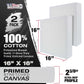 Stretched Canvas for Painting 16" x 16" Museum 2-3/8" Extra Deep Profile, 17oz Acrylic Gesso Triple Primed, Gallery-Style (2 Pack), 100% Cotton, Art Canvases for Painting, Epoxy Resin