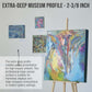 Stretched Canvas for Painting 16" x 16" Museum 2-3/8" Extra Deep Profile, 17oz Acrylic Gesso Triple Primed, Gallery-Style (2 Pack), 100% Cotton, Art Canvases for Painting, Epoxy Resin