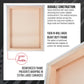 Stretched Canvas for Painting 16" x 20" Museum 2-3/8" Extra Deep Profile, 17oz Acrylic Gesso Triple Primed, Gallery-Style (2 Pack), 100% Cotton, Art Canvases for Painting, Epoxy Resin