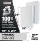 Stretched Canvas for Painting 18" x 24" Museum 2-3/8" Extra Deep Profile, 17oz Acrylic Gesso Triple Primed, Gallery-Style (2 Pack), 100% Cotton, Art Canvases for Painting, Epoxy Resin