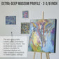 Stretched Canvas for Painting 18" x 24" Museum 2-3/8" Extra Deep Profile, 17oz Acrylic Gesso Triple Primed, Gallery-Style (2 Pack), 100% Cotton, Art Canvases for Painting, Epoxy Resin