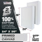 Stretched Canvas for Painting 24" x 36" Museum 2-3/8" Extra Deep Profile, 17oz Acrylic Gesso Triple Primed, Gallery-Style (2 Pack), 100% Cotton, Art Canvases for Painting, Epoxy Resin