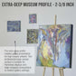 Stretched Canvas for Painting 24" x 36" Museum 2-3/8" Extra Deep Profile, 17oz Acrylic Gesso Triple Primed, Gallery-Style (2 Pack), 100% Cotton, Art Canvases for Painting, Epoxy Resin