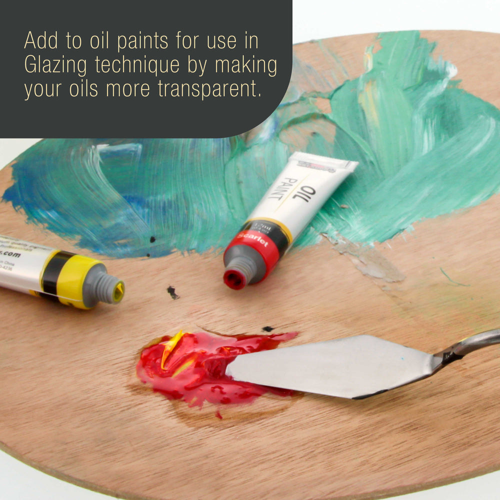 U.S. Art Supply Refined Linseed Oil, 500ml (16.9 oz) Fluid Medium - Linseed Oil for Wood, Painting Mediums & Wood Finishing