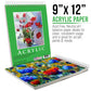 9 x 12" Premium Heavy-Weight Acrylic Painting Paper Pad, 246lb (400gsm), 2 Pack, 12 Sheets, Spiral Bound, for Acrylic Paint