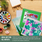 8.5" x 8.5" Premium Heavy-Weight Acrylic Painting Paper Pad, 246lb (400gsm), 2 Pack, 12 Sheets, Spiral Bound, for Acrylic Paint