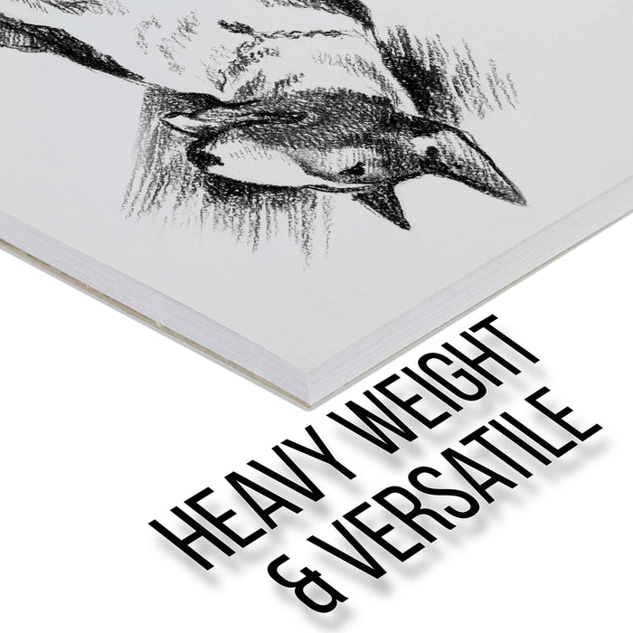 9 in. x 12 in. Premium Heavy-Weight Charcoal Paper Pad, 160gsm, 90 Pound, 32 Sheets (Pack of 2)