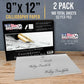Calligraphy Practice Paper Pad (2 Pack) - 9" x 12", 19lb Bond (70gsm), Pad of 50 Sheets (100 Total) with Printed Slanted Grid - Calligraphy Practice Book for Beginners