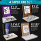 4-Pad Sketch Book and Drawing Paper Set (242 Sheets) - Sizes (5.5 x 8.5 and 9 x 12 Inch) Spiral Bound, Artist Drawing Pads for Mixed Media