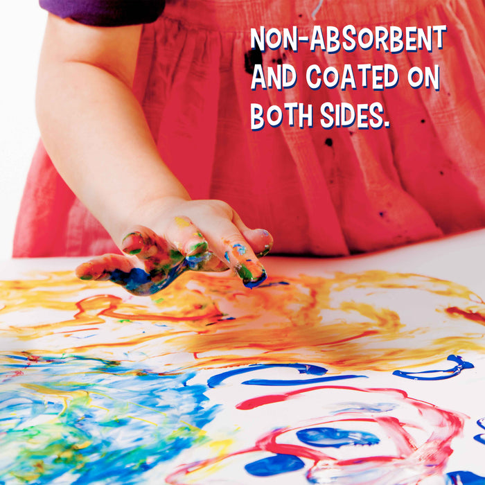 11” x 17" Large Finger Painting Pad (2 Pack, 25 Sheets Each) - 60lb (100gsm) Acid-Free Coated Sheets, Finger Paint Paper for Painting, Drawing, Crafts, Artwork - Kids, Toddlers