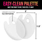 9" x 11.8" Clear Oval Acrylic Painting Palette (2-Pack) - Artists Transparent Plastic Mixing Paint Palette Tray - Non-Stick Surface for Acrylic and Oil Paint