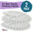 10" x 13.5" Clear Oval Acrylic Painting Palette with 17 Paint Wells (2 Pack) - Artists Transparent Plastic Mixing Paint Palette Tray - Non-Stick Surface for Acrylic and Oil Paint