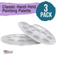 10-Well Plastic Artist Painting Palette (Pack of 3) - Paint Color Mixing Trays - Kids, Students, Fun Parties, Acrylic, Oil, Watercolor