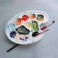 10-Well Plastic Artist Painting Palette (Pack of 3) - Paint Color Mixing Trays - Kids, Students, Fun Parties, Acrylic, Oil, Watercolor