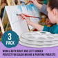10-Well Plastic Artist Painting Palette (Pack of 3) - Paint Color Mixing Trays - Kids, Students, Fun Parties, Acrylic, Oil, Watercolor
