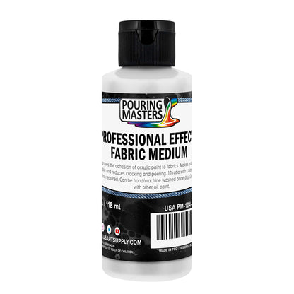 Professional Effects Fabric Medium 4oz, Extender, Improves Paint Adhesion to Textiles - Fabric Medium for Acrylic Paint on Textile Increases Flexibility and Transparency