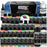 36-Color Ready to Pour Acrylic Pouring Paint Set with Silicone Oil & Gloss Medium - Premium Pre-Mixed High Flow 2-Ounce & 8-Ounce Bottles
