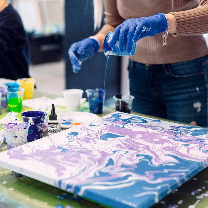 2-Ounce Silicone Pouring Oil - 100% Silicone Oil Pouring Medium for Acrylic Paint, Clear, Odorless Cell Creation Medium