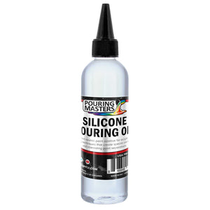 6-Ounce Silicone Pouring Oil - 100% Silicone Oil Pouring Medium for Acrylic Paint, Clear, Odorless Cell Creation Medium