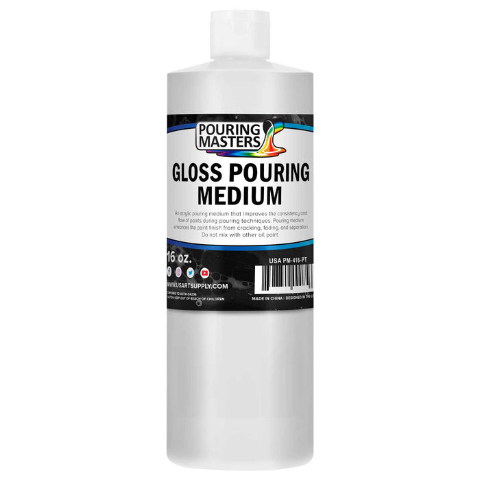 U.S. Art Supply Gloss Pouring Effects Medium - 16-Ounce / Pint