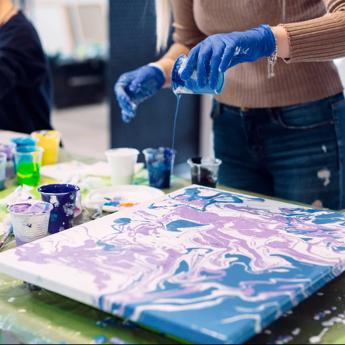 Professional Gloss Pouring Medium 64oz (Half Gallon) - Improves Paint Flow & Cell Effects Creator, Viscosity Adjuster for Art Acrylic Painting