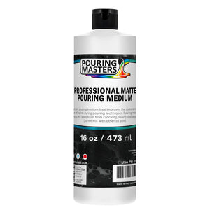 16oz (Pint) Pouring Paint Matte Medium - Professional Acrylic Medium for Improving Paint Flow & Cell Effects Creator, Viscosity Adjuster