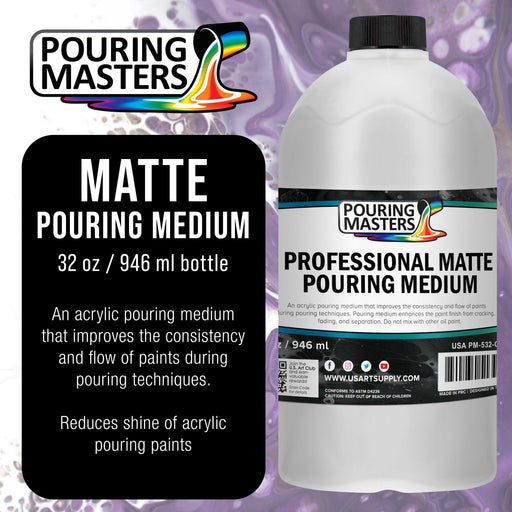 Pouring Masters Professional Matte Pouring Medium - 32 Ounce