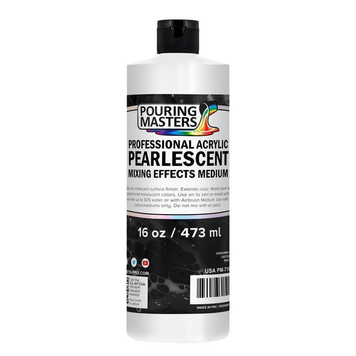 Pouring Masters Professional Acrylic Pearlescent Mixing Effects Medium - 16-Ounce