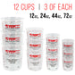 Pouring Masters Paint Mixing Cup Kit - 12 Plastic Paint Cups (3 of Each Size 12, 24, 44, 72 Ounce), Sticks, Strainers, Tack Cloths, Mixer Blade & Can Opener - Epoxy Resin Mixing Cups for Measuring