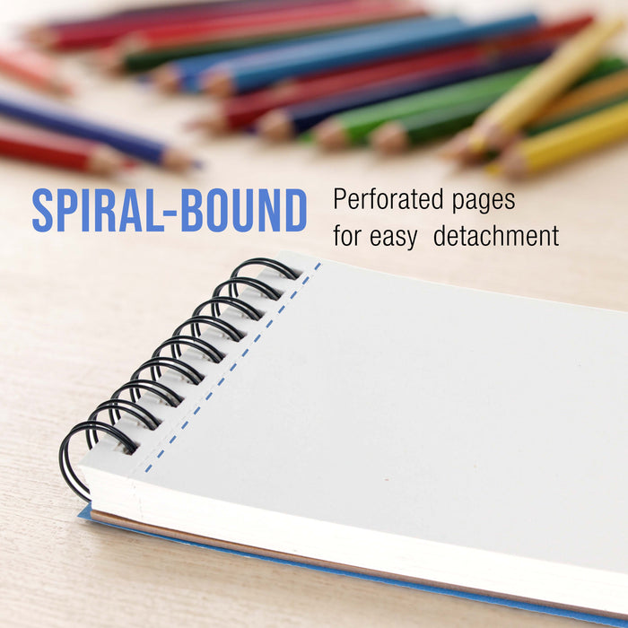 5 x 7" Mixed Media Sketchbook, 2 Pack (60 Sheets), 98 lb (160 gsm) - Spiral-Bound Pad with Perforated Acid-Free Paper - Artist Sketch Book For Drawing, Painting, Watercolor