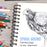 11"x14" Mixed Media Sketchbook, 2 Pack (60 Sheets), 98 lb (160 gsm) - Spiral-Bound Pad with Perforated Acid-Free Paper - Artist Sketch Book For Drawing, Painting, Watercolor