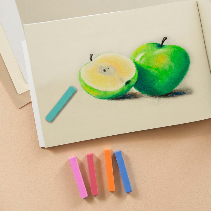 8 x 10" Pastel Paper Pad: 2 Pack (32 Sheet Total), 80lb (180gsm), 4 Neutral Toned Colors, Textured Hard or Soft Oil Pastel Paper, Drawing Sketchbook Pad, Mixed Media
